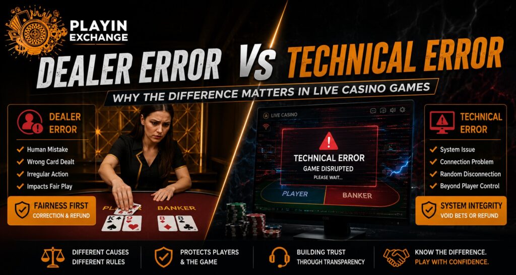 Dealer Error vs Technical Error: Why the Difference Matters in Live Casino Games