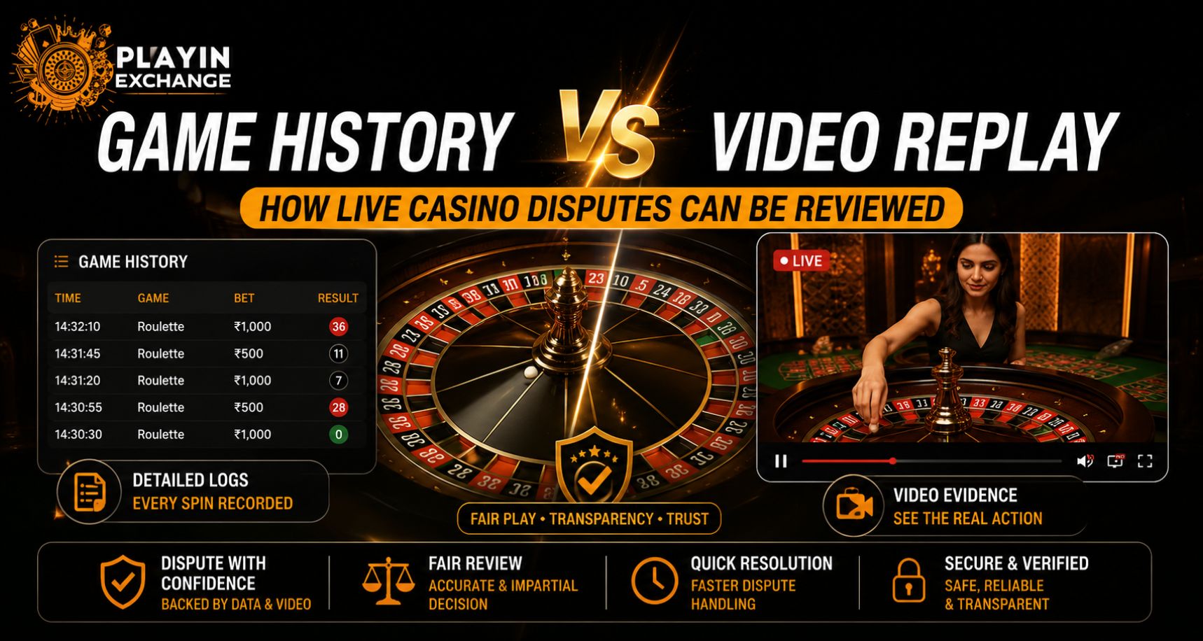 Playinexch: Game History vs Video Replay - How Live Casino Disputes Can Be Reviewed