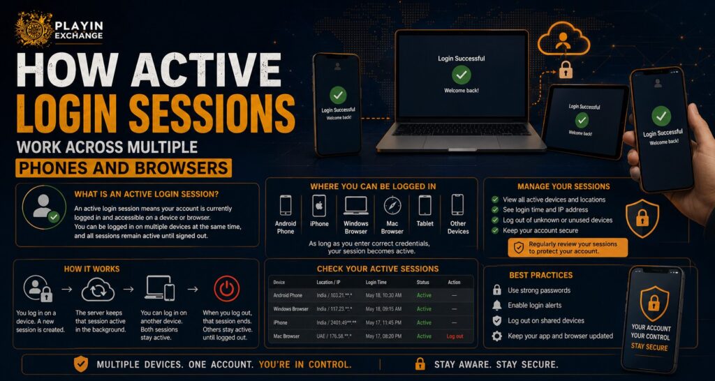 How Active Login Sessions Work Across Multiple Phones and Browsers