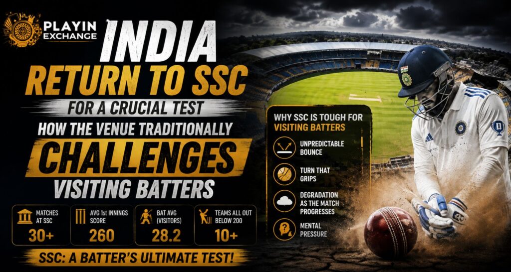India Return to SSC for a Crucial Test: How the Venue Traditionally Challenges Visiting Batters