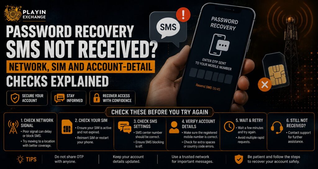 Password Recovery SMS Not Received? Network, SIM and Account-Detail Checks Explained