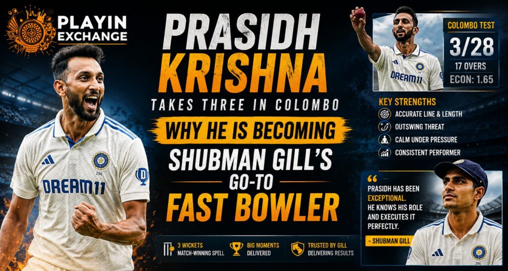 Prasidh Krishna Takes Three in Colombo: Why He Is Becoming Shubman Gill’s Go-To Fast Bowler