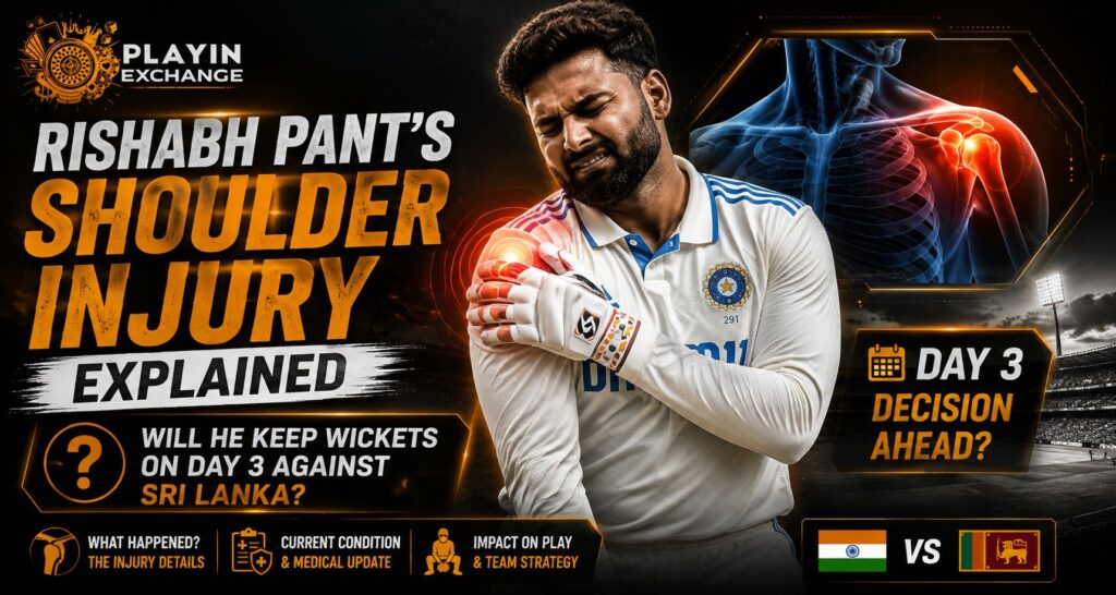 Rishabh Pant’s Shoulder Injury Explained: Will He Keep Wickets on Day 3 Against Sri Lanka?