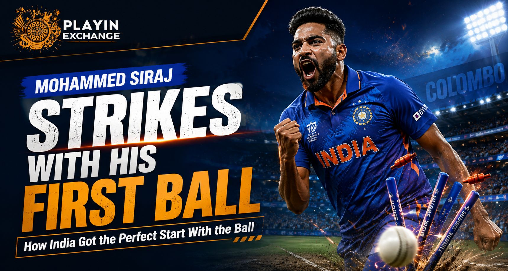 Mohammed Siraj Strikes With His First Ball in Colombo: How India Got the Perfect Start With the Ball