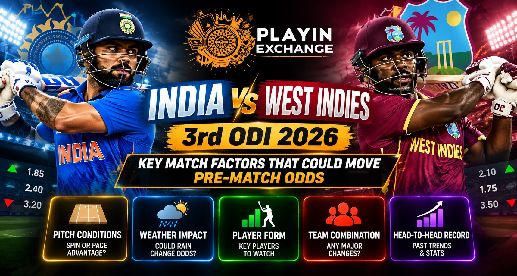 Playinexch | India vs West Indies 3rd ODI 2026: Key Match Factors That Could Move Pre-Match Odds