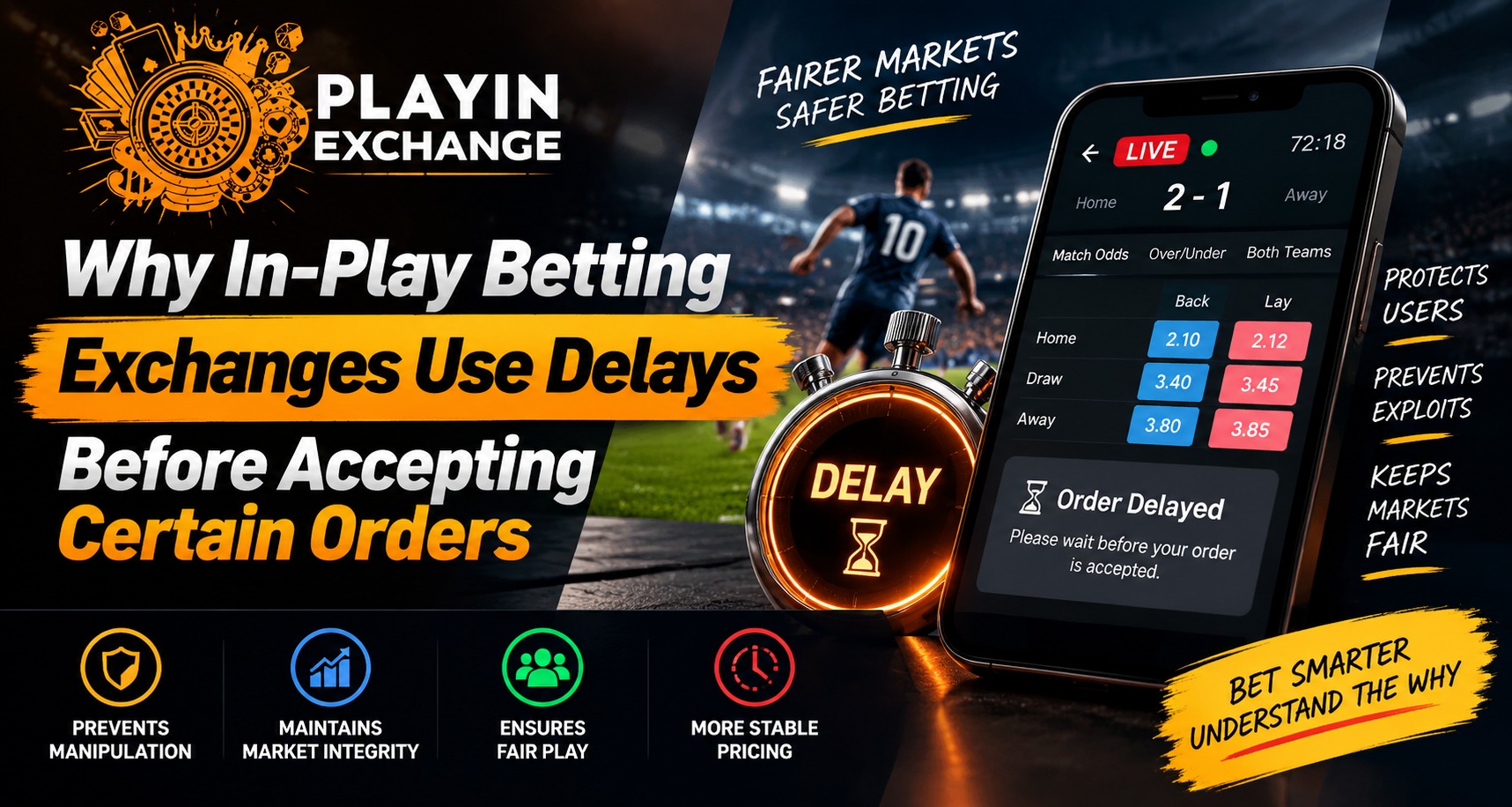Why In-Play Betting Exchanges Use Delays Before Accepting Certain Orders | Playinexch